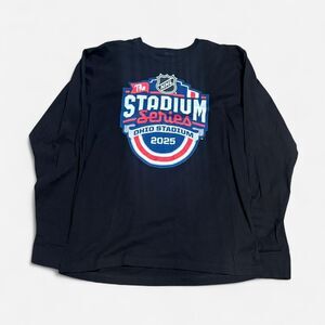 NHL black 2025 Ohio stadium XL size graphic long sleeve shirt